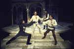 Actors (L-R) Armand Assante, Paul Rudd, Ray Wise and David Rounds in a scene from the Circle in the Square production of the play "Romeo and Juliet." (New York)