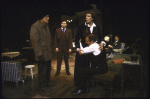 Actors (L-R) Luke Sickle, Thomas G. Waites, Nancy Marchand, Dick Latessa & Harry Hamlin in a scene fr. the Circle in the Square production of the play "Awake and Sing!." (New York)