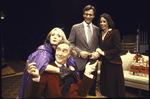 Actors (L-R) Carrie Nye, Ellis Rabb, Peter Coffield and Maureen Anderman in a scene from the Circle in the Square production of the play "The Man Who Came to Dinner." (New York)