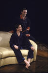 Actors (L-R) John Glover and Frank Converse in a scene from the replacement cast of the Circle in the Square production of the play "Design For Living." (New York)