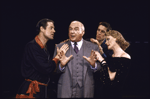 Actors (L-R) Frank Converse, Richard Woods, John Glover and Anne Swift in a scene from the replacement cast of the Circle in the Square production of the play "Design For Living." (New York)