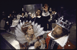 Actors (Front L-R) Rosemary Murphy, Lee Richardson and Fritz Weaver in a scene from the American Shakespeare Festival's production of the play "Macbeth." (Stratford)