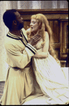 Actors Roberta Maxwell & Moses Gunn in a scene fr. the American Shakespeare Festival's production of the play "Othello." (Stratford)