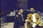 Actors (L-R) Lee Richardson & Moses Gunn in a scene fr. the American Shakespeare Festival's production of the play "Othello." (Stratford)