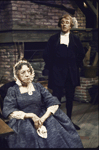 Actors Margaret Hamilton and Lee Richardson in a scene from the American Shakespeare Festival's production of the play "The Devil's Disciple." (Stratford)