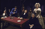 Actors (Front L-R) Wyman Pendleton, David Selby, Lee Richardson, Margaret Hamilton and Jill Clayburgh in a scene from the American Shakespeare Festival's production of the play "The Devil's Disciple." (Stratford)