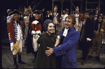 Actors (Front L-2R) Joseph Maher, Cyril Ritchard, Jill Clayburgh, Lee Richardson and David Selby with cast in a scene from the American Shakespeare Festival's production of the play "The Devil's Disciple." (Stratford)