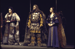 Actors (L-R) Jane White, Alvah Stanley and Maria Tucci in a scene from the American Shakespeare Festival's production of the play "King Lear." (Stratford)