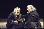 Actors (L-R) Morris Carnovsky and William Larsen in a scene from the American Shakespeare Festival's production of the play "King Lear." (Stratford)