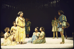 Actors (Standing Front) Maria Tucci and Richard Backus in a scene from the American Shakespeare Festival's production of the play "The Winter's Tale." (Stratford)