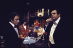 Actors (Front L-R) Bob Dishy, Austin Pendleton & Paul Sorvino in a scene fr. the Circle in the Square production of the play "An American Millionaire." (New York)