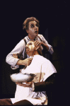 Actors (Top-Bottom) Bob Gunton & David Barron in a scene fr. the Circle in the Square production of the musical "Sweeney Todd." (New York)