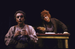 Actors Beth Fowler & Bob Gunton in a scene fr. the Circle in the Square production of the musical "Sweeney Todd." (New York)