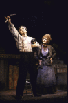 Actors Beth Fowler & Bob Gunton in a scene fr. the Circle in the Square production of the musical "Sweeney Todd." (New York)