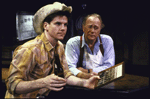 Actors (L-R) Matt Mulhern & Darren McGavin in a scene fr. the WPA Theatre's production of the play "The Night Hank Williams Died." (New York)