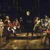 Actors (Front L-C) Michael Allinson & Christopher Walken w. cast in a scene fr. the American Shakespeare Theatre's production of the play "Hamlet." (Stratford)