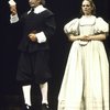 Actors Lisabeth Bartlett & Roy Dotrice in a scene fr. the American Shakespeare Theatre's production of the play "Hamlet." (Stratford)