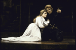 Actors Anne Baxter & Christopher Walken in a scene fr. the American Shakespeare Theatre's production of the play "Hamlet." (Stratford)