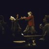 Actors (L-R) Patrick Clear & Brian Rose in a scene fr. the American Shakespeare Theatre's production of the play "Hamlet." (Stratford)