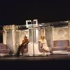 Actors Madeline Kahn & John Cullum in a scene fr. the Broadway musical "On the Twentieth Century." (New York)