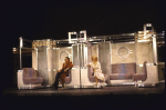 Actors Madeline Kahn & John Cullum in a scene fr. the Broadway musical "On the Twentieth Century." (New York)