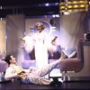 Actors Madeline Kahn & Kevin Kline in a scene fr. the Broadway musical "On the Twentieth Century." (New York)