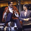 Actors Willi Burke & John Cullum in a scene fr. the Broadway musical "On the Twentieth Century." (New York)