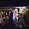 Actors Madeline Kahn & John Cullum (C) w. cast in a scene fr. the Broadway musical "On the Twentieth Century." (New York)