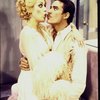 Actors Judy Kaye & Kevin Kline in a scene fr. the replacement cast of the Broadway musical "On the Twentieth Century." (New York)