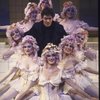 Actor Raul Julia (C) w. cast in a scene fr. the Broadway musical "Nine." (New York)