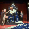 Actors Daniel Davis (R) and Denzel Washington (L), with Steve Graham and Todd Eastland in rear, in scene fromShakespeare in the Park production of "Richard III"