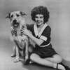 Actress Andrea McArdle as Little Orphan Annie with her dog Sandy in a publicity photo for the Broadway musical "Annie.".