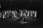 New York City Ballet production of "Firebird" showing wedding scene with Francisco Moncion and Una Kai, choreography by George Balanchine (New York)
