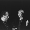 New York City Ballet choreographer George Balanchine talking to Felia Dubrovska, former dancer and now teacher at the School of American Ballet (New York)