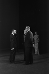 New York City Ballet, George Balanchine and Lincoln Kirstein talk with unidentified man (New York)