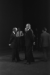New York City Ballet, George Balanchine and Lincoln Kirstein talk with unidentified man (New York)