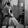 New York City Ballet, Diana Adams checks the mirror before "Stars and Stripes", choreography by George Balanchine (New York)