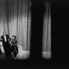 New York City Ballet production of "The Seven Deadly Sins" Allegra Kent, Lotte Lenya and conductor Robert Irving take a bow front of curtain, choreography by George Balanchine (New York)