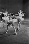 New York City Ballet production of "Symphony in C" with Nancy Reynolds in foreground, choreography by George Balanchine (New York)