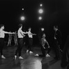 New York City Ballet production of "Square Dance" with George Balanchine rehearsing NIcholas Magallanes, choreography by George Balanchine (New York)