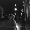 New York City Ballet production of "Scotch Symphony" with George Balanchine rehearsing Melissa Hayden before curtain, choreography by George Balanchine (New York)