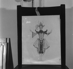 New York City Ballet production of "Panamerica", costume sketch by Esteban Frances for Patricia McBride, with choreography by George Balanchine, Gloria Contreras, Jacques d'Amboise, Francisco Moncion and John Taras (New York)