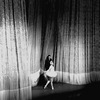 New York City Ballet production of "Swan Lake" Melissa Hayden and Jacques d'Amboise take a bow in front of curtain, choreography by George Balanchine (New York)