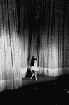 New York City Ballet production of "Swan Lake" Melissa Hayden and Jacques d'Amboise take a bow in front of curtain, choreography by George Balanchine (New York)