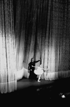 New York City Ballet production of "Swan Lake" Melissa Hayden and Jacques d'Amboise take a bow in front of curtain, choreography by George Balanchine (New York)