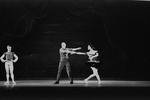 New York City Ballet production of "Variations from Don Sebastian", George Balanchine rehearsing Melissa Hayden and Jonathan Watts, choreography by George Balanchine (New York)