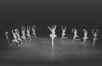 New York City Ballet production of "Fanfare" with Jillana as Harp, choreography by Jerome Robbins (New York)