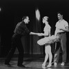 New York City Ballet production of "Swan Lake" with George Balanchine rehearsing Melissa Hayden and Jacques d'Amboise, choreography by George Balanchine (New York)