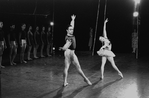 New York City Ballet production of "Panamerica" with Allegra Kent and Jonathan Watts, choreography by George Balanchine, Gloria Contreras, Jacques d'Amboise, Francisco Moncion and John Taras (New York)