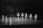 New York City Ballet production of "Divertimento No. 15" with Susan Borree, Jillana, Melissa Hayden, Violette Verdy and Allegra Kent, choreography by George Balanchine (New York)